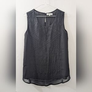 Elegant Black Embroidered Women's Top